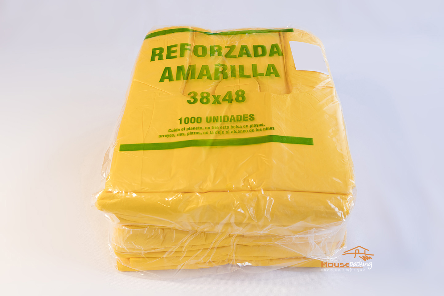 BOLSA CAMISETA AMARILLA 38 X 48